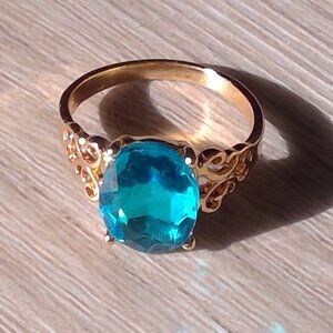Ocean Azure Stone Ring - 9